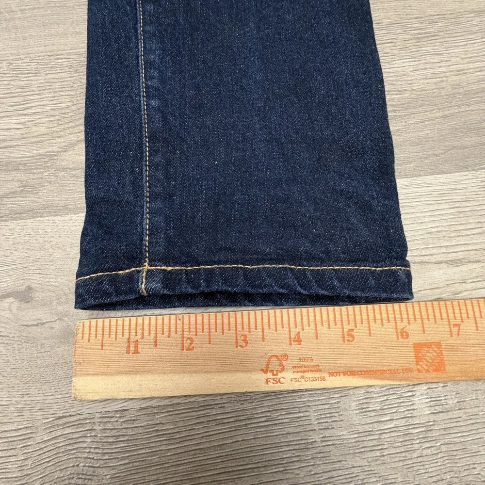 Flint & Tinder 365 Jeans Mens 31x33 Slim Blue White Oak Cone Denim Dark Wash